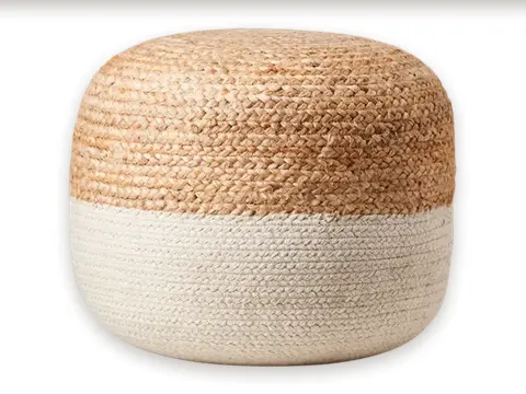 Affari of Sweden JUNI Sittpuff, Natur/elfenben
