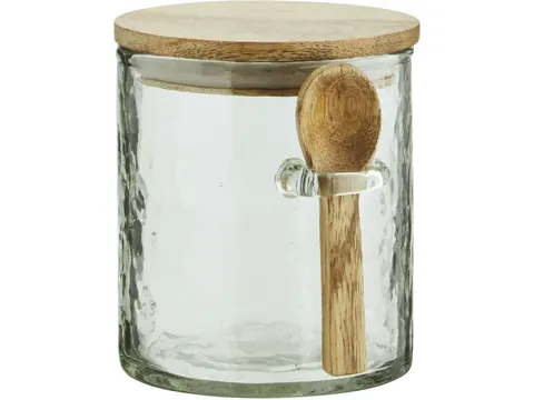 Glasburk Med Sked 9 cm